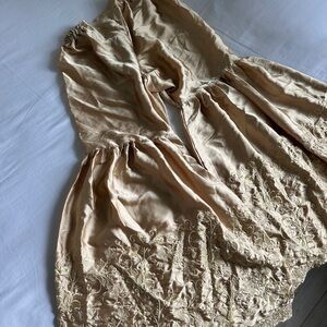 Elegant Embroidered Gold Gharara